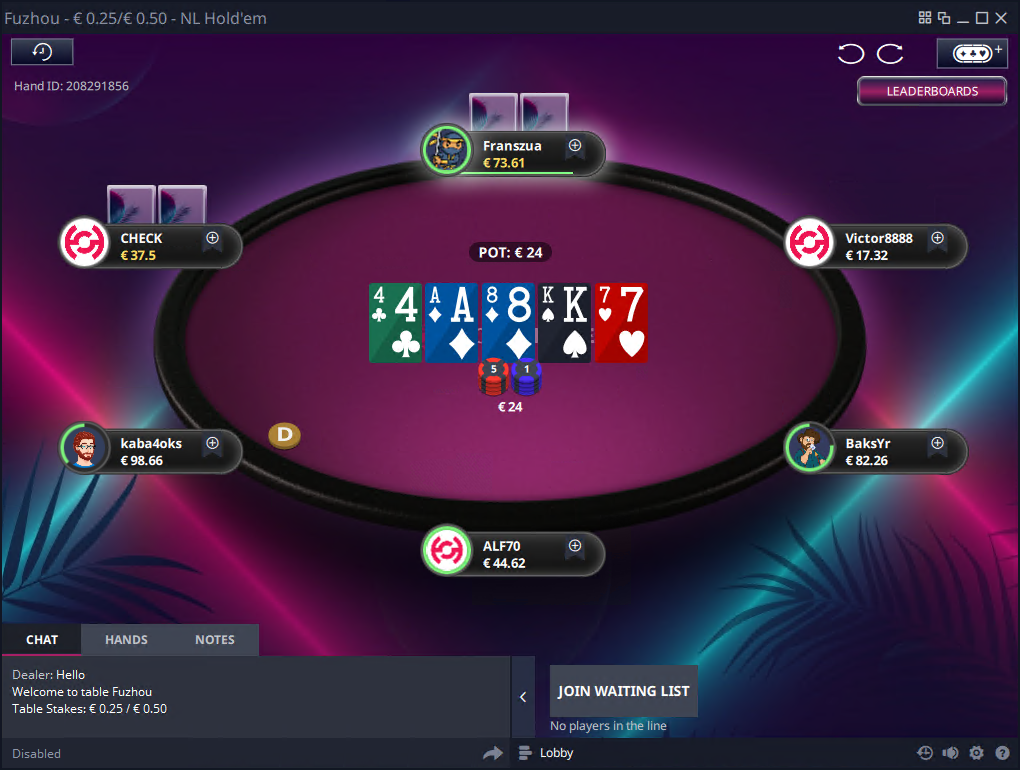 HighStakes Poker Client Screenshot
